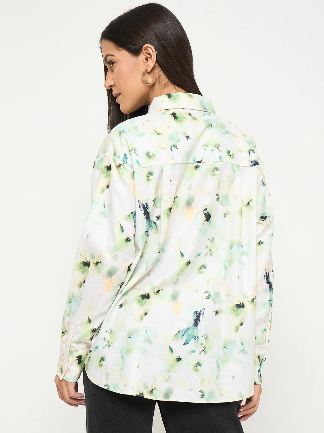 Madame All Over Botanical Print Lemon Yellow Shirt - Image 6