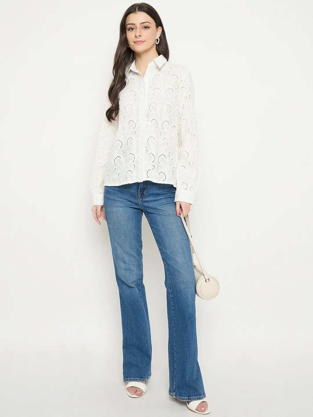Madame White Cotton Poplin Shirt - Image 4