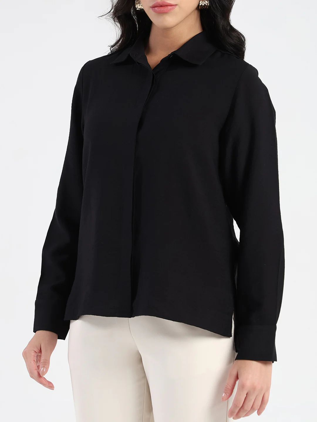 Madame Black Rayon Blend Shirt - Image 7