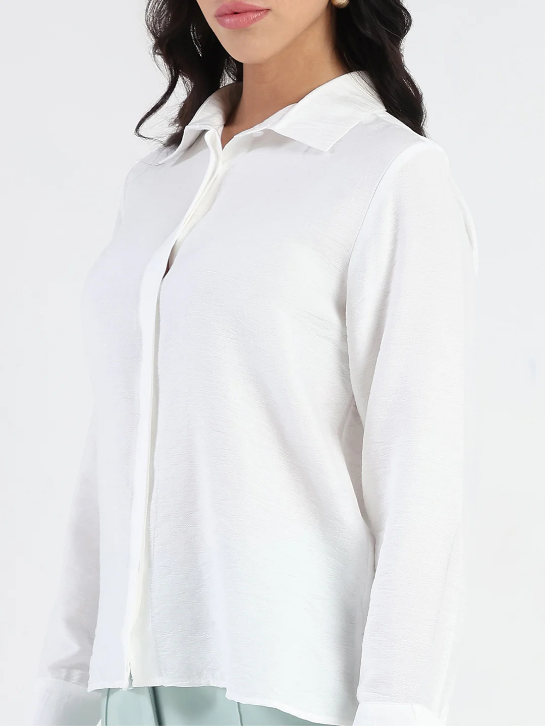 Madame White Rayon Blend Shirt - Image 7