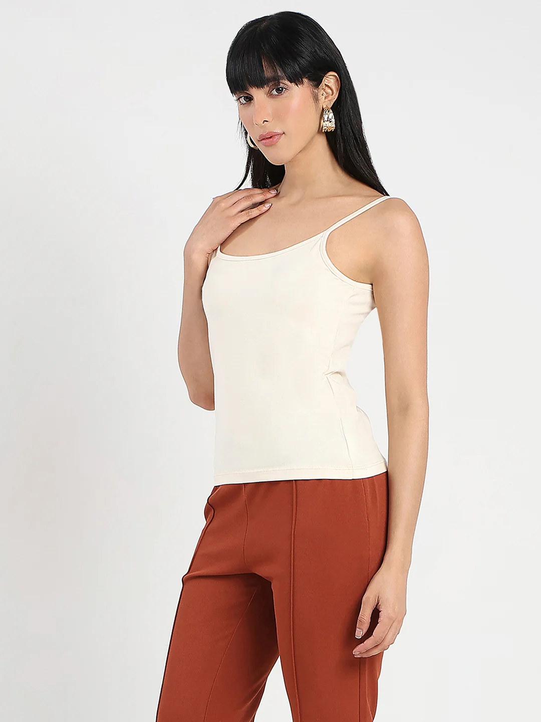 Madame Beige Rayon Blend Top - Image 6