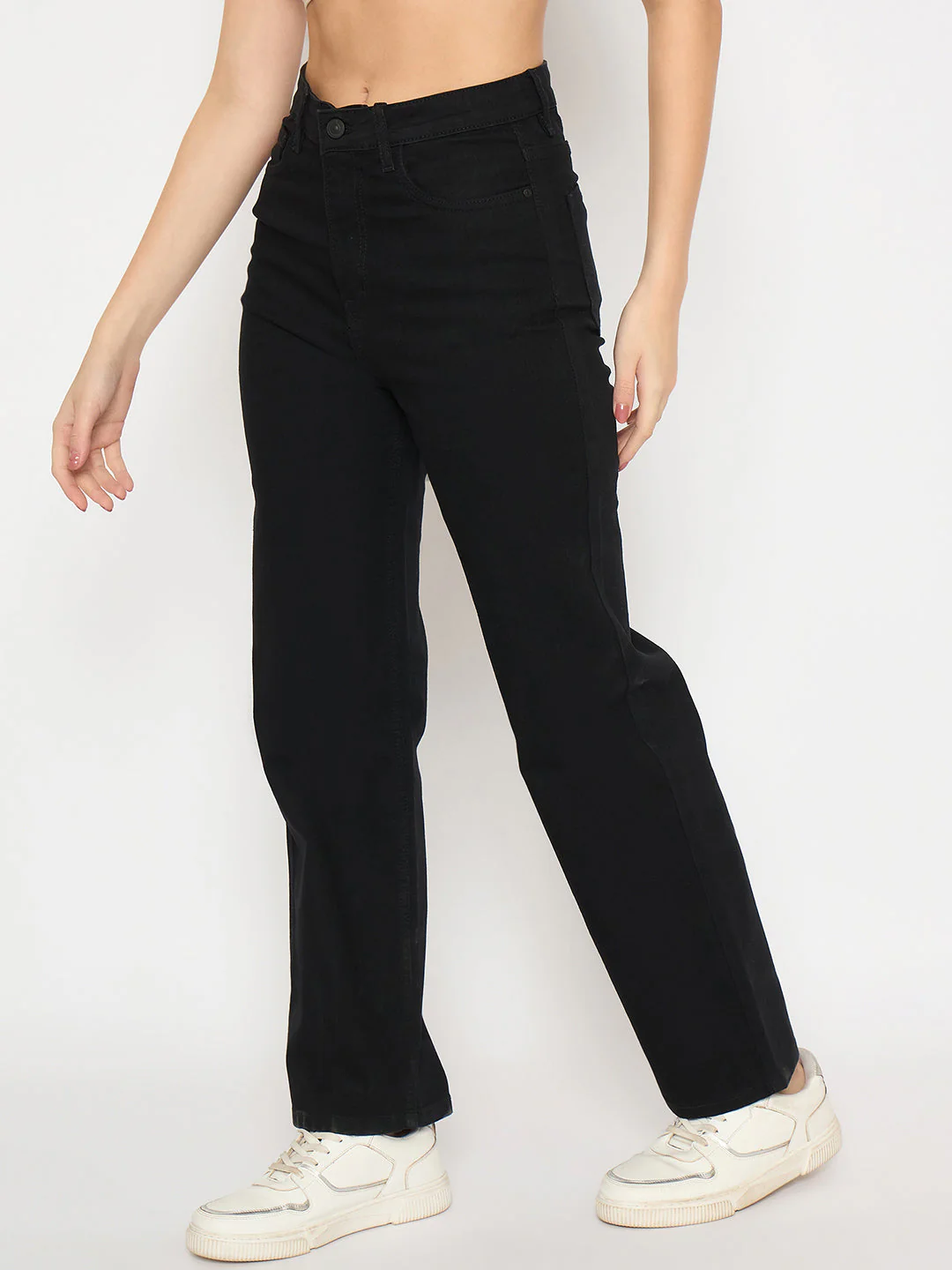Madame Straight Fit Black Denim Jeans - Image 5