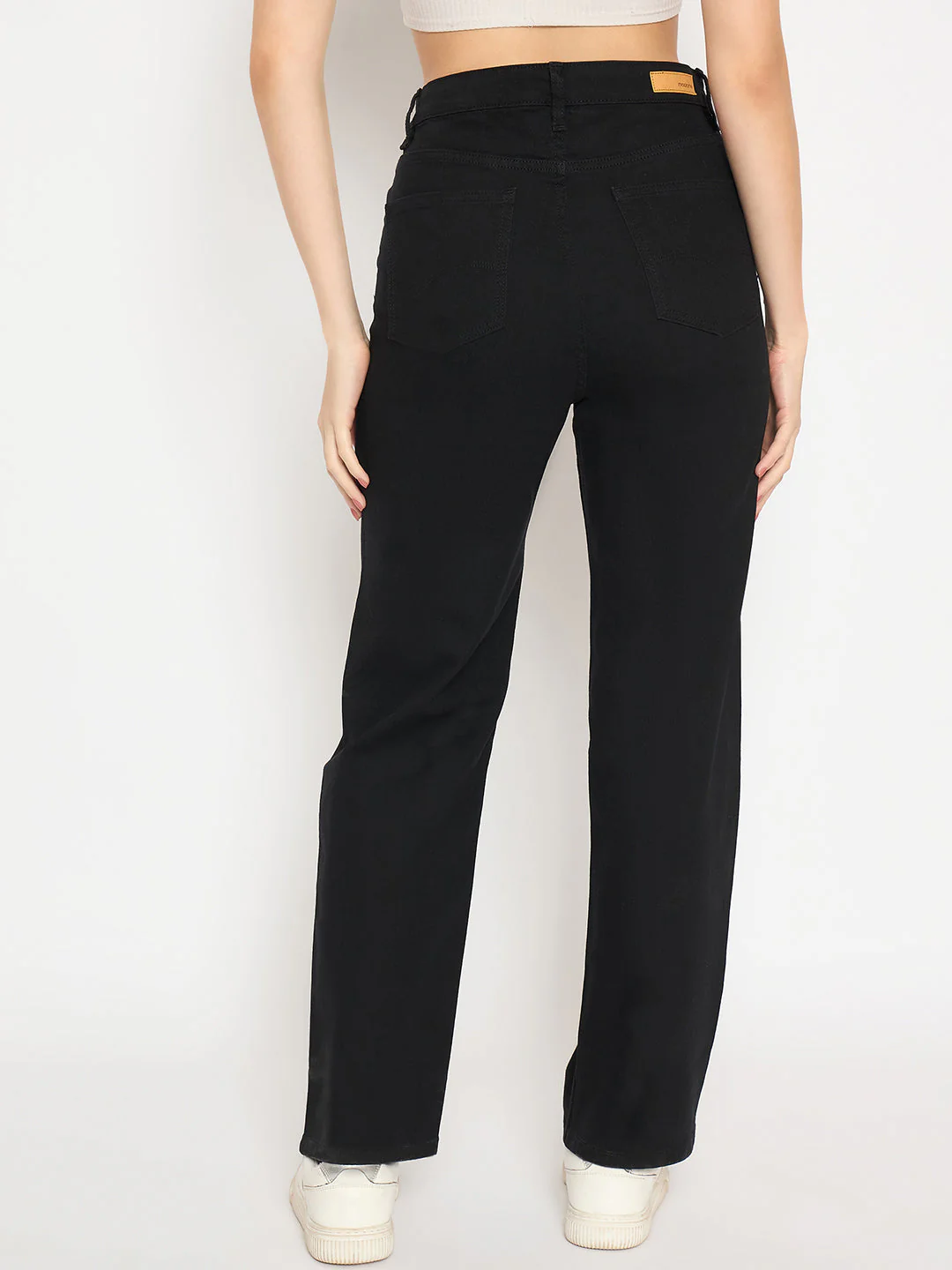 Madame Straight Fit Black Denim Jeans - Image 6