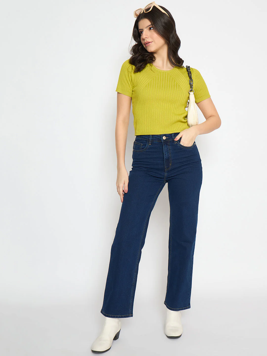Madame Straight Fit Dark Blue Denim Jeans - Image 2