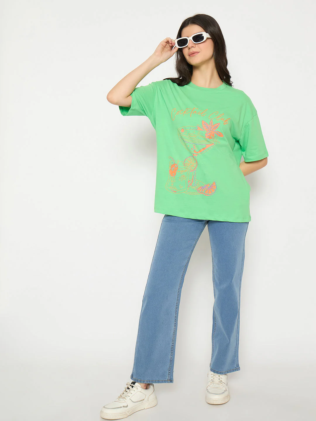 Madame Light Blue Straight Fit Denim Jeans