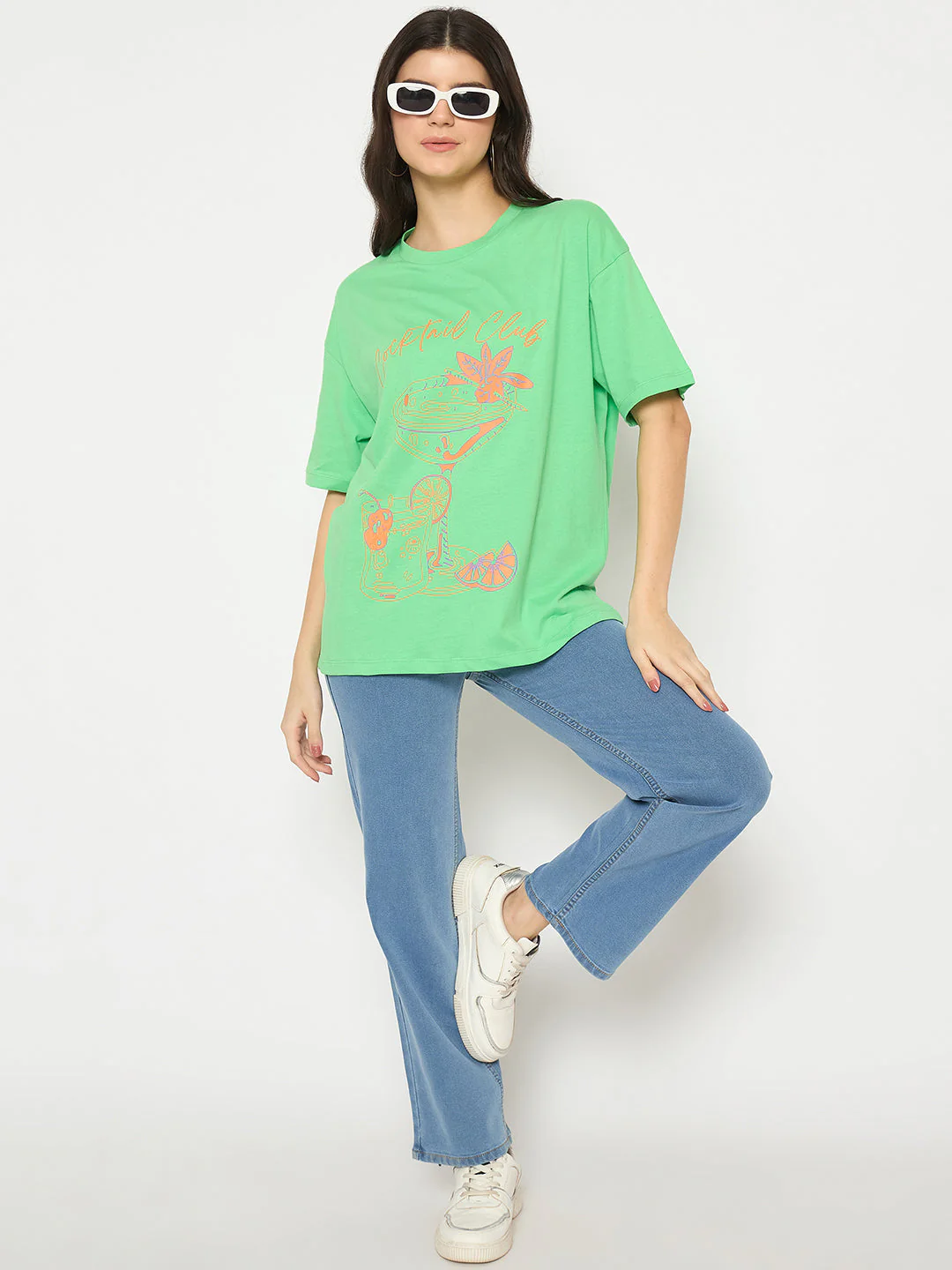 Madame Light Blue Straight Fit Denim Jeans - Image 2
