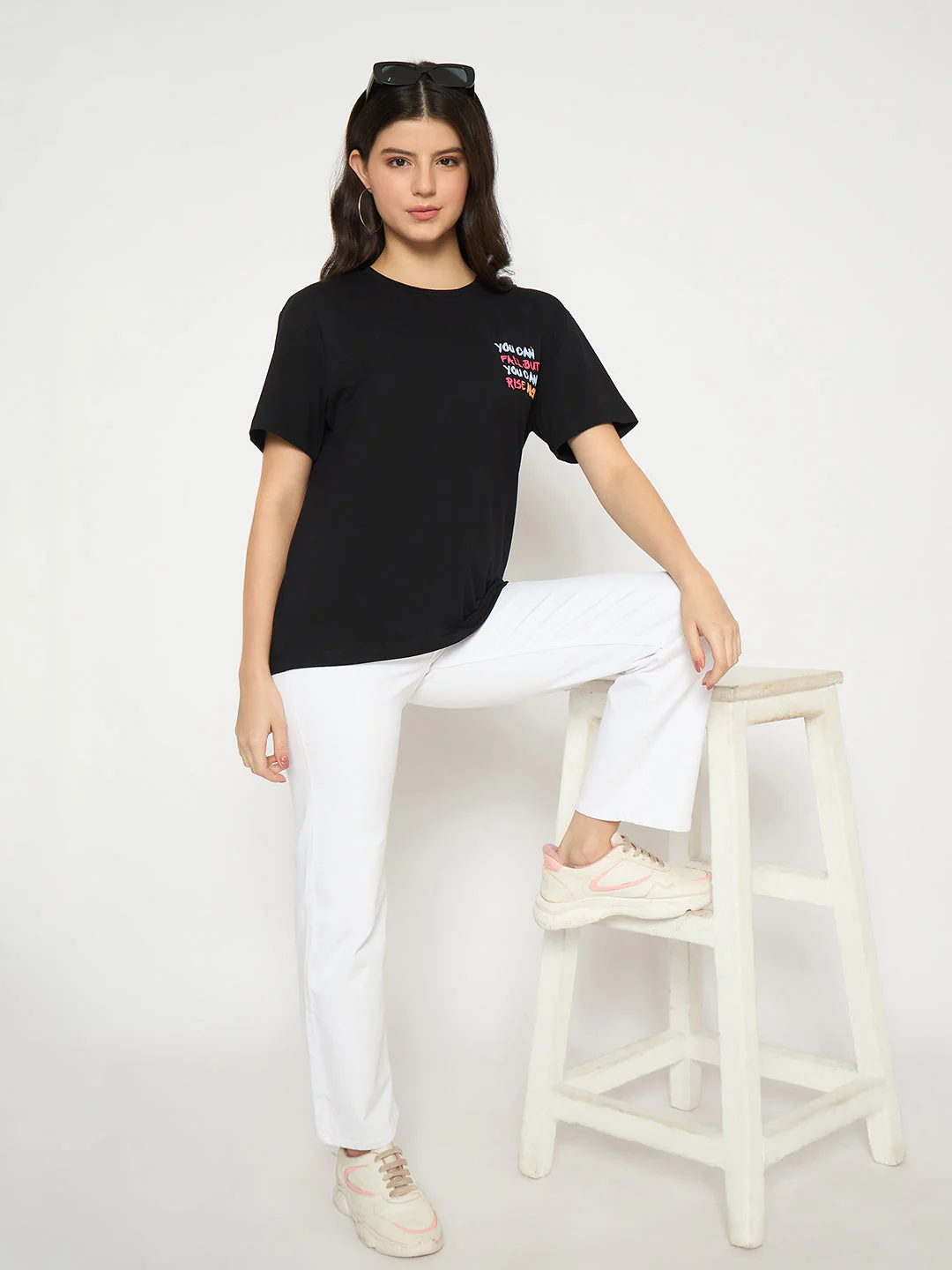 Madame White Straight Fit Denim Jeans - Image 2