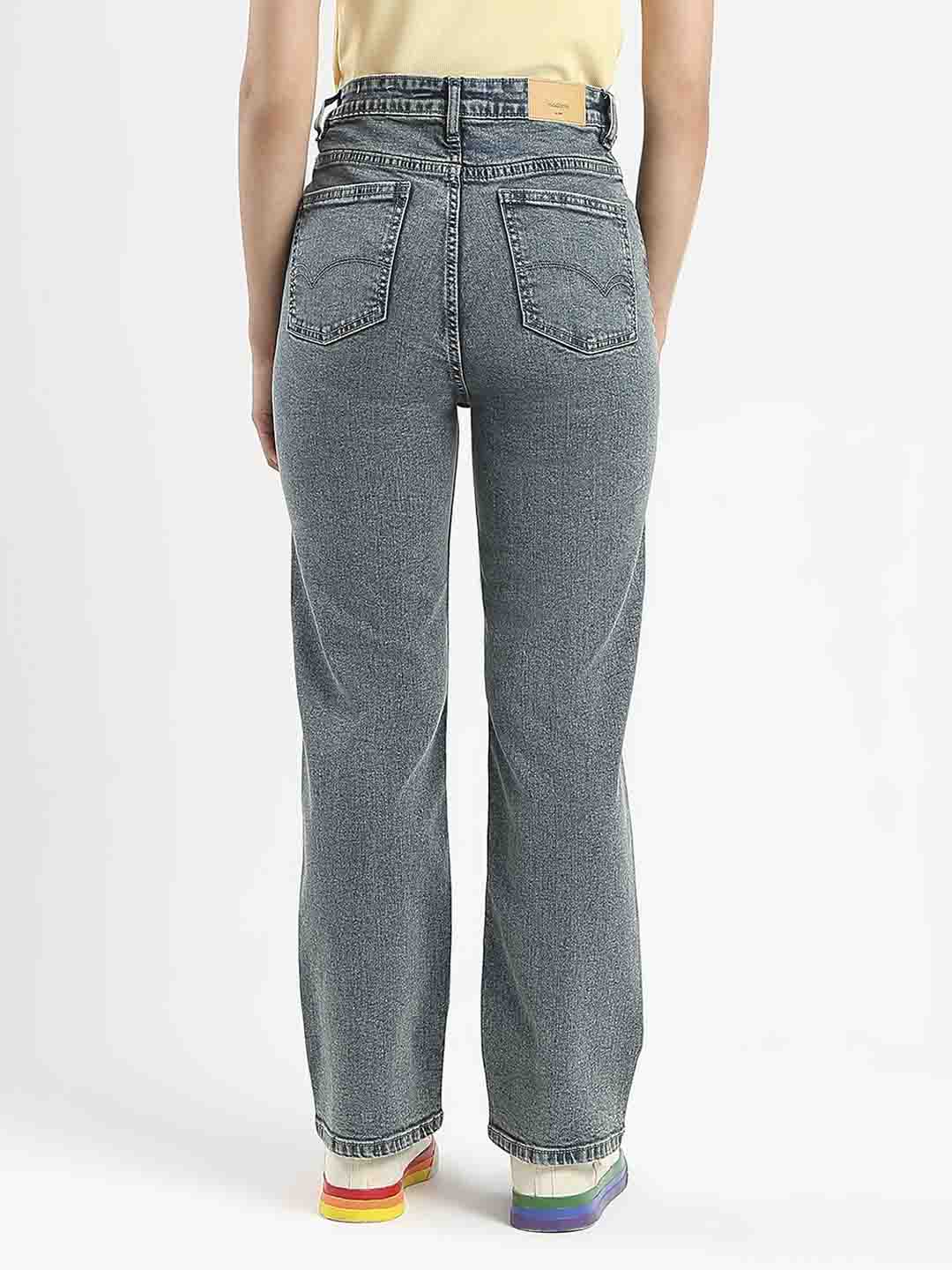 Madame Mid-Wash Tinted Blue Cotton Blend Denim Jeans - Image 4