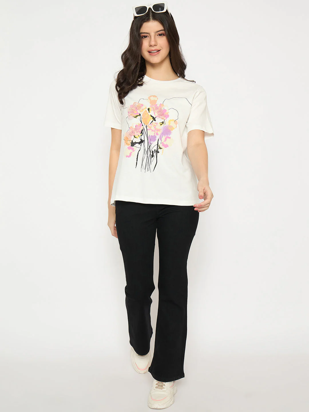 Madame Flared Fit Black Denim Jeans - Image 2