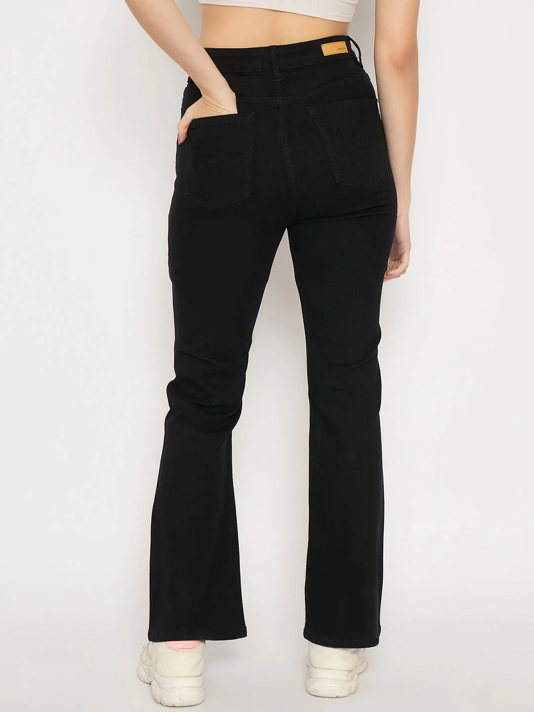 Madame Flared Fit Black Denim Jeans - Image 6
