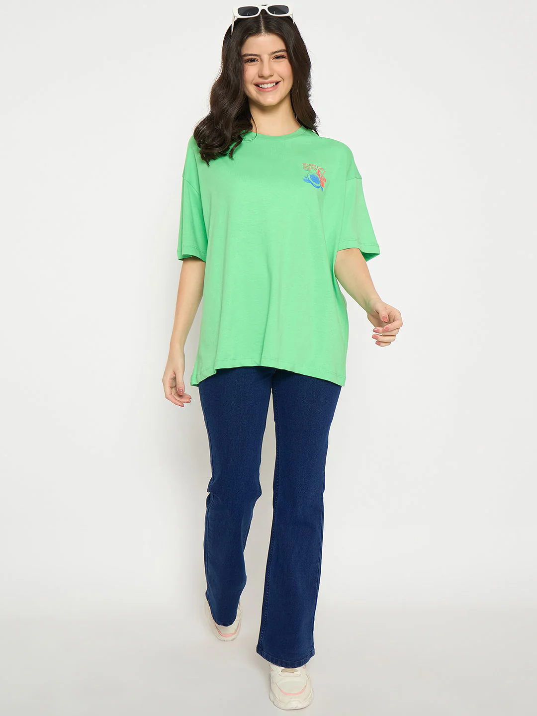 Madame Flared Fit Dark Blue Denim Jeans - Image 2
