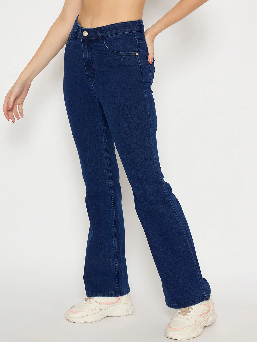 Madame Flared Fit Dark Blue Denim Jeans - Image 5