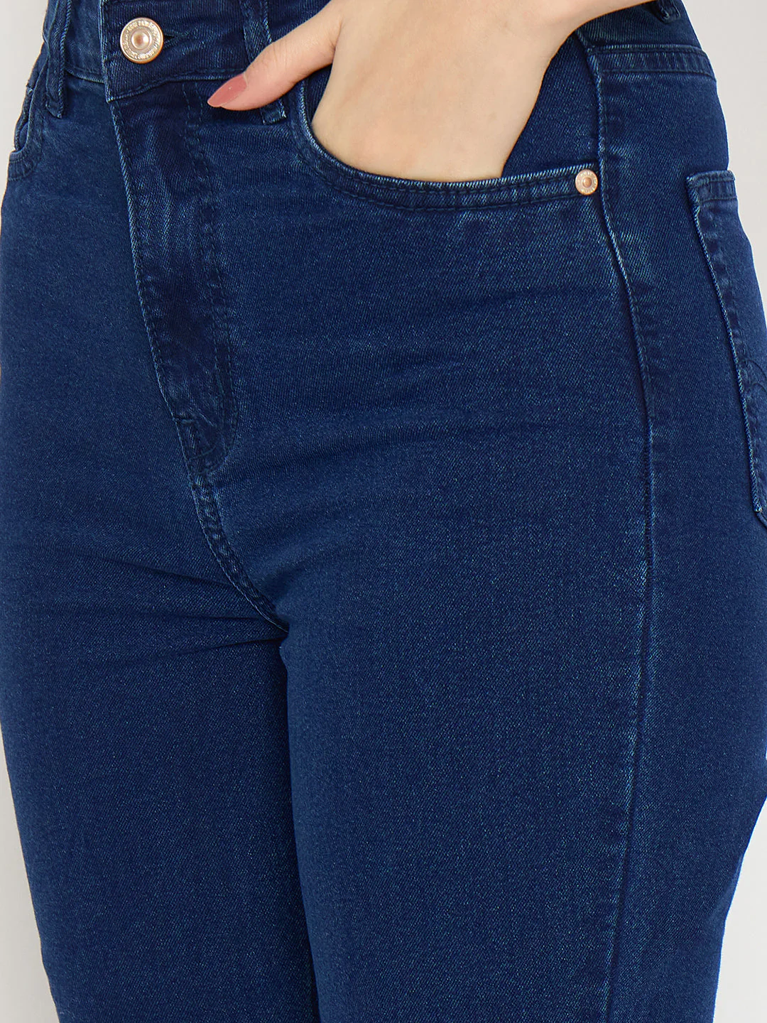 Madame Flared Fit Dark Blue Denim Jeans - Image 7