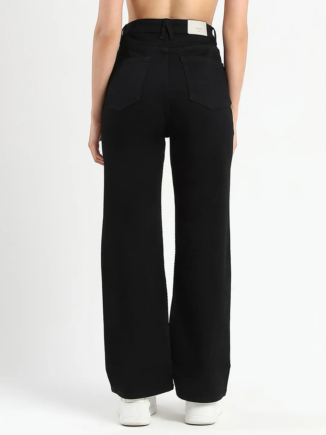 Madame Stone Wash Wide Leg Black Jeans - Image 5