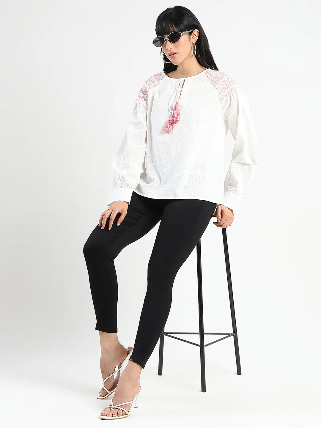 Madame Skinny Fit Black Cotton Blend Jeans - Image 2