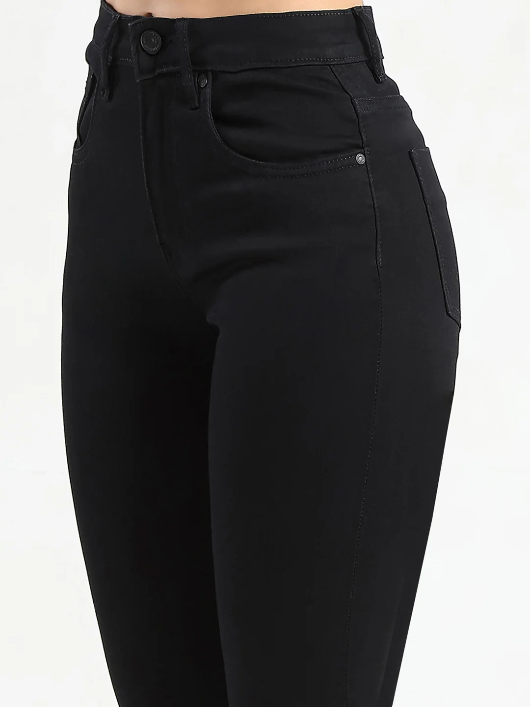 Madame Skinny Fit Black Cotton Blend Jeans - Image 6