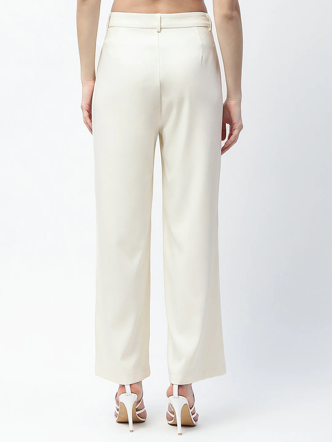 Madame Pleat Detailed Off White Gurkha Trousers - Image 5