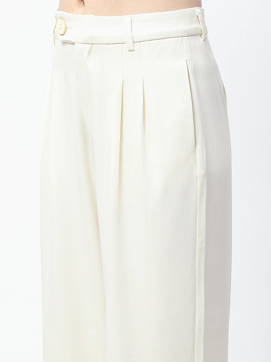 Madame Pleat Detailed Off White Gurkha Trousers - Image 6