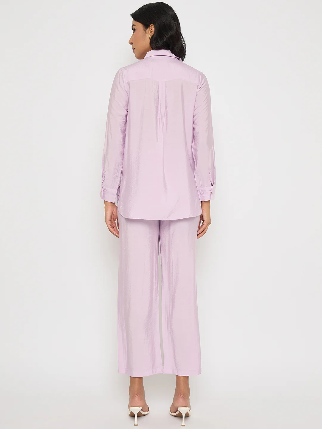 Madame Cutwork Embroidery Top and Bottom Mauve Co-ord Set - Image 6