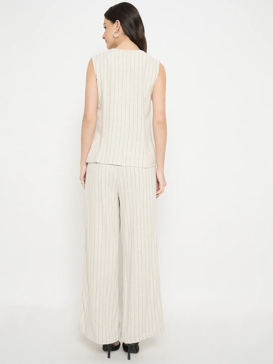 Madame Ivory Viscose Linen Blend Co-Ord Set - Image 7