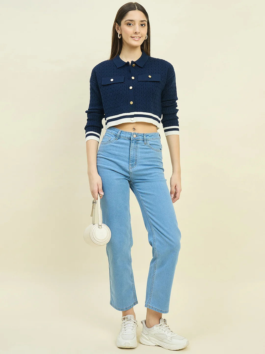 Madame Blue Knit Top - Image 3