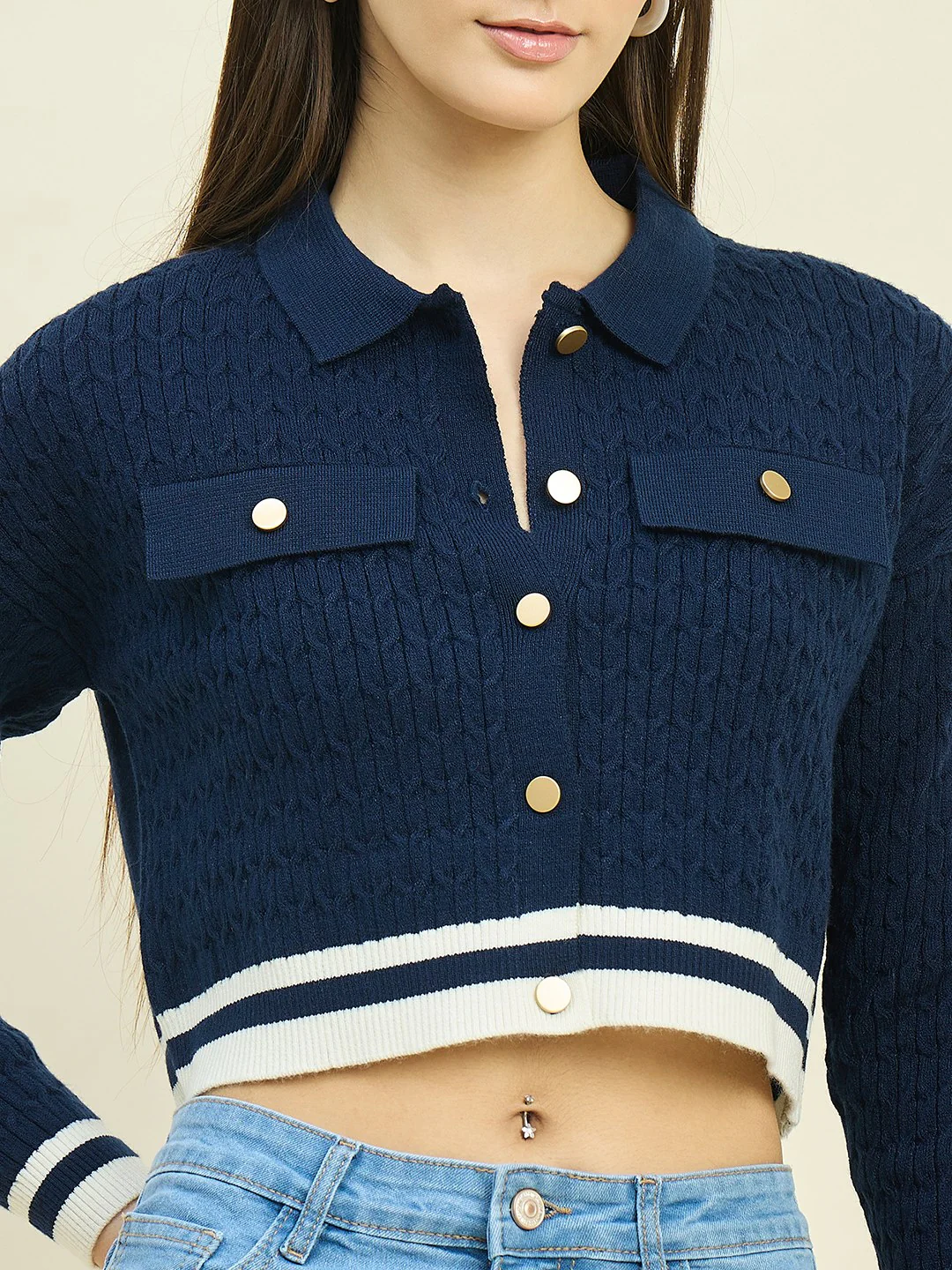 Madame Blue Knit Top - Image 7