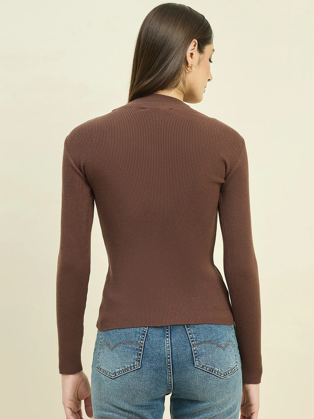 Madame Brown Viscose Blend Skeeve - Image 6