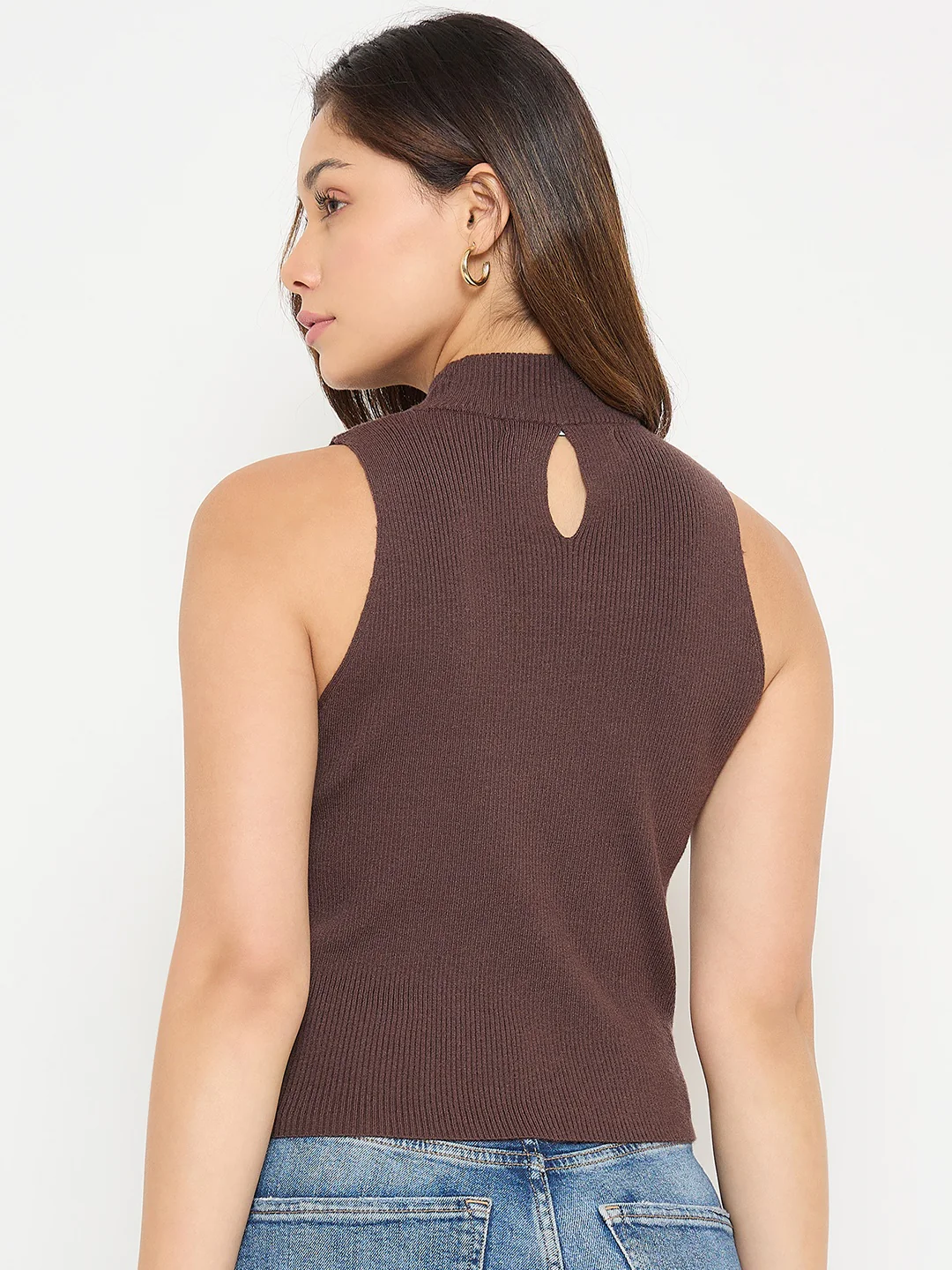 Madame Mock Neck Tank Crop Top - Image 6