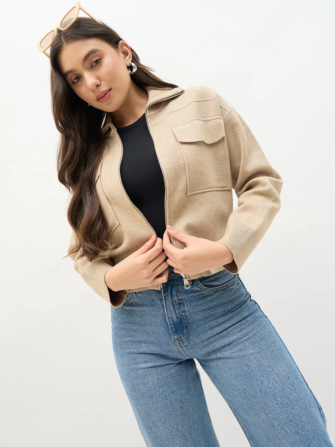 Madame Brown Shirt Collar Jacket - Image 2