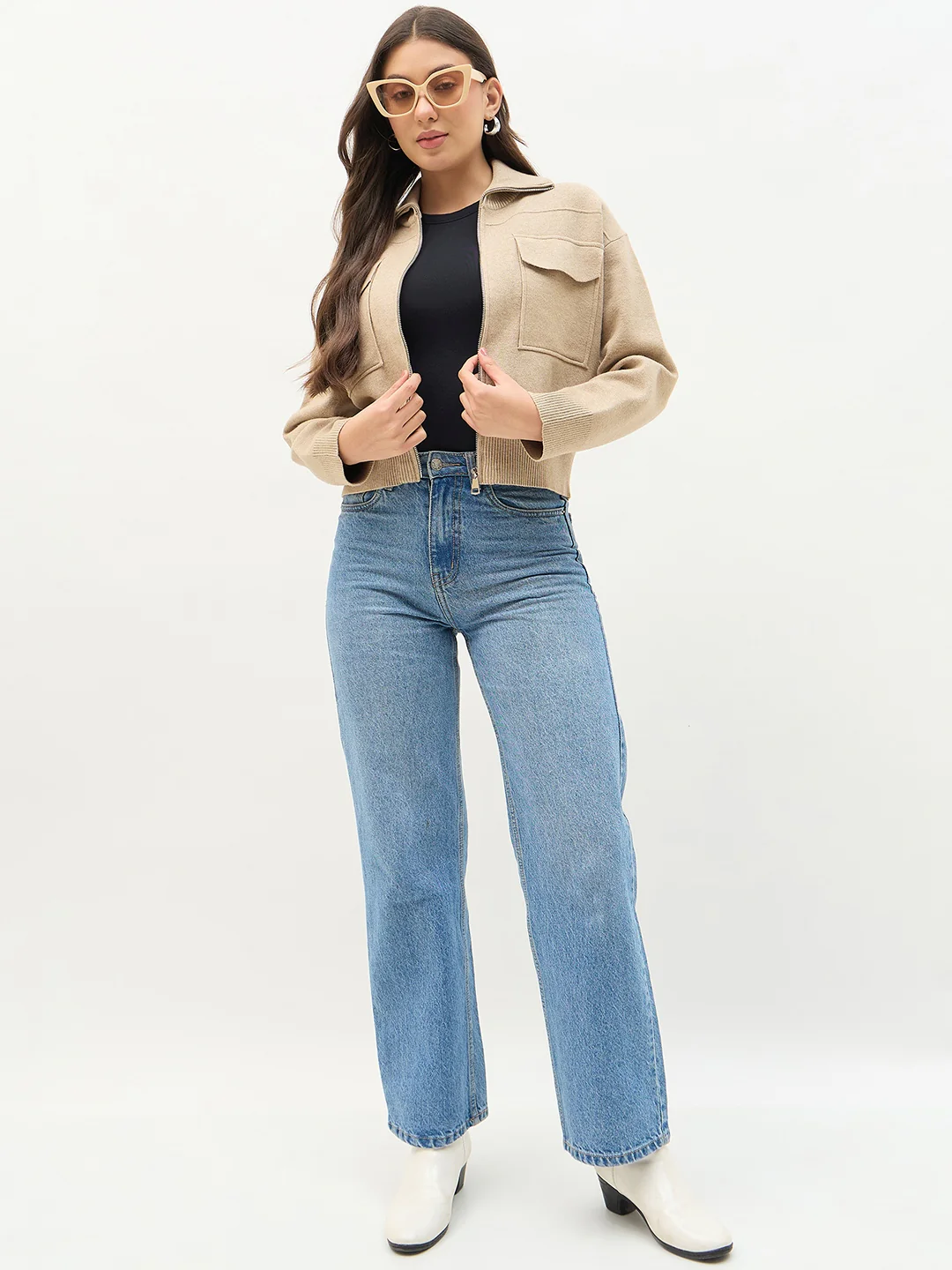 Madame Brown Shirt Collar Jacket - Image 4