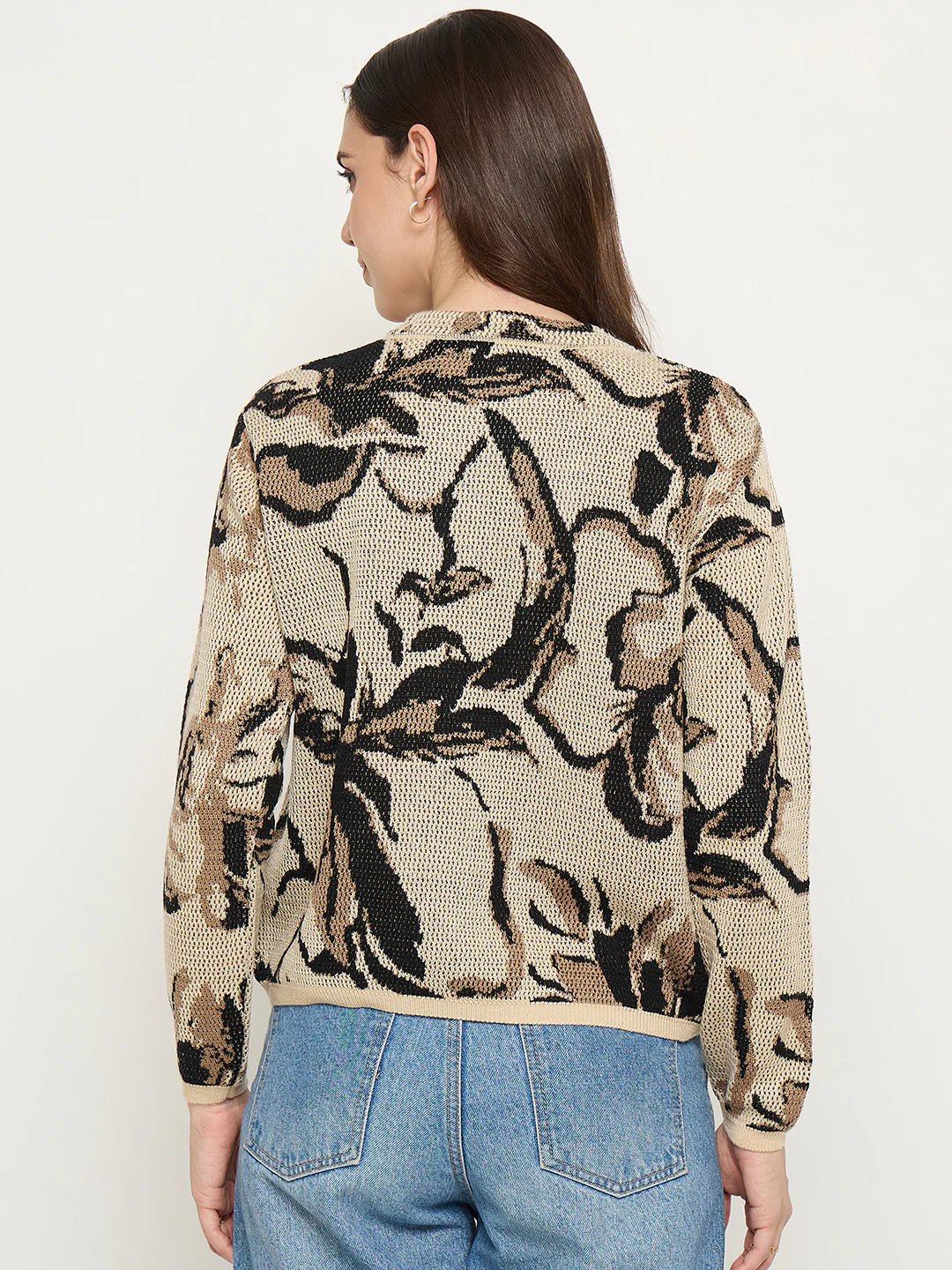 Madame Multicolour Floral Print Sweater - Image 6