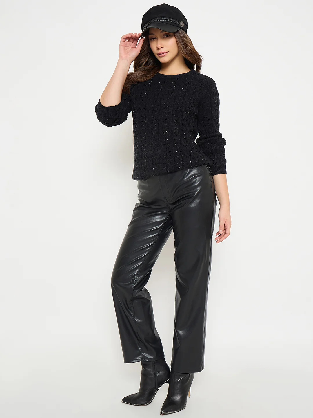 Madame Black Knit Sweater - Image 3