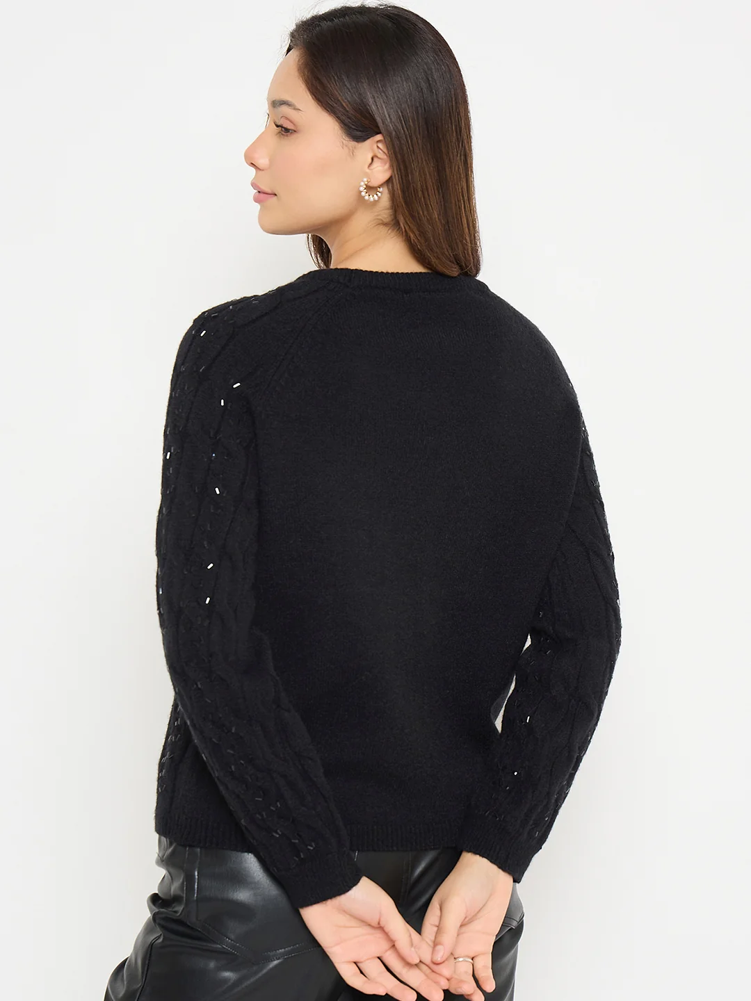 Madame Black Knit Sweater - Image 6
