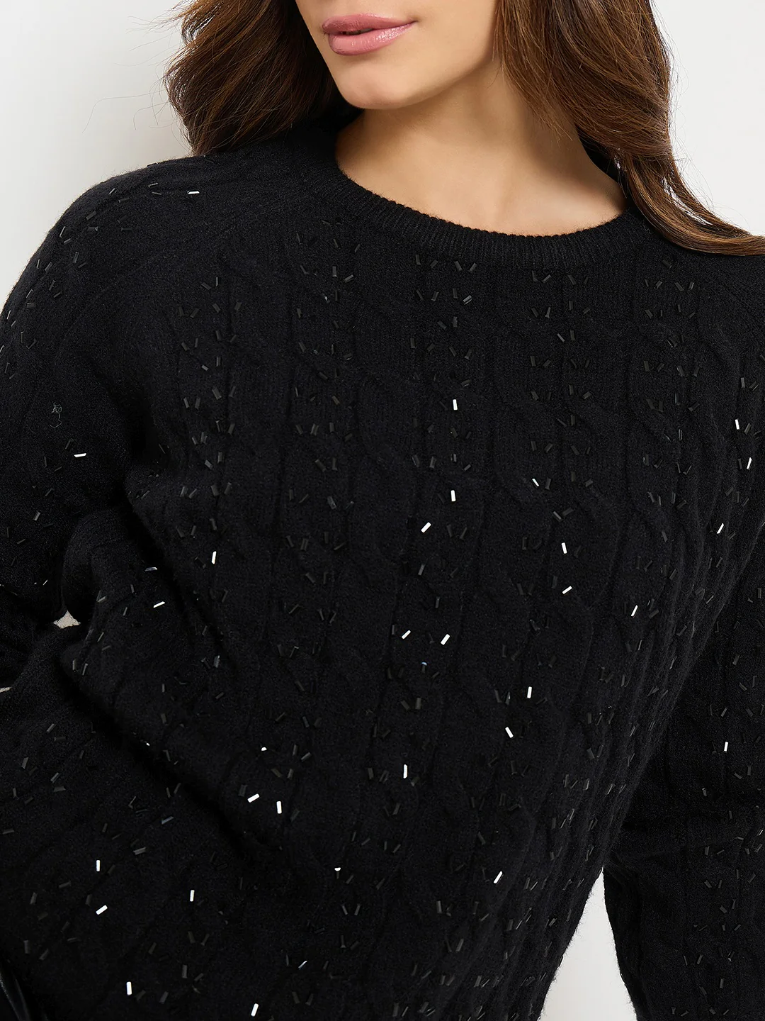 Madame Black Knit Sweater - Image 7
