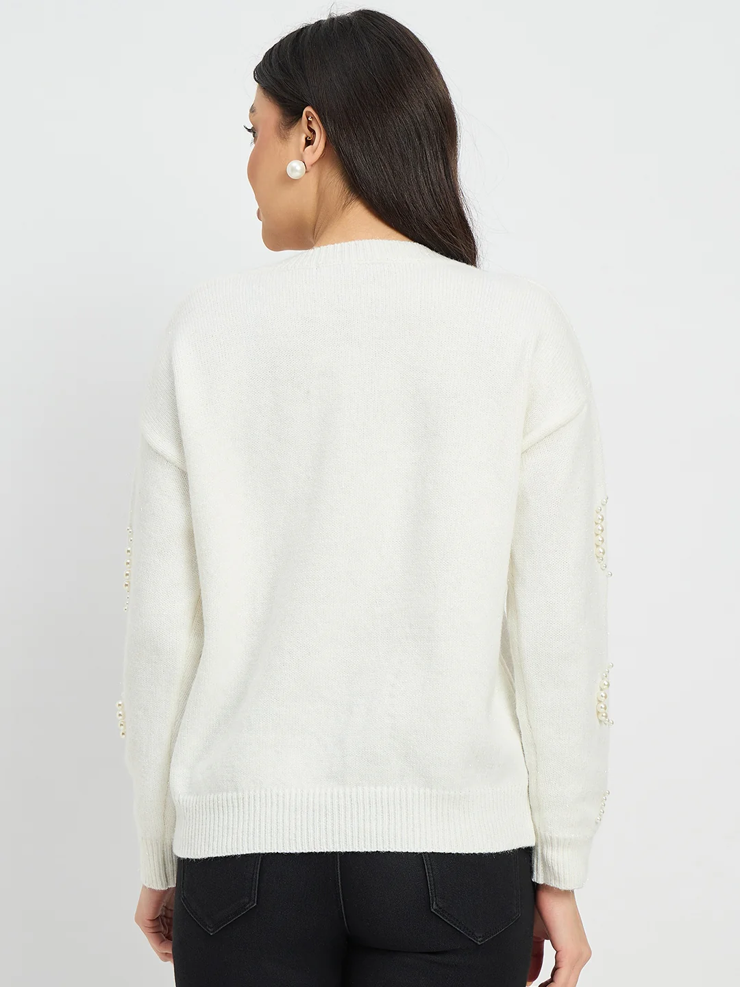 Madame Embellished off White Sweater - Image 6