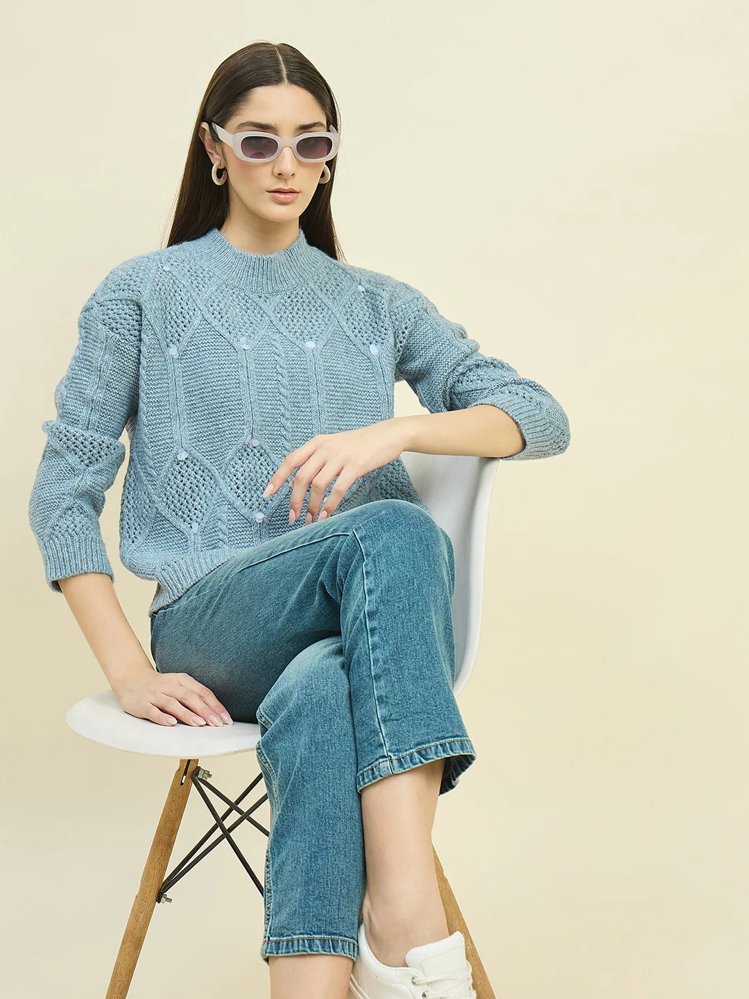 Madame Blu Textured Sweater - Image 2