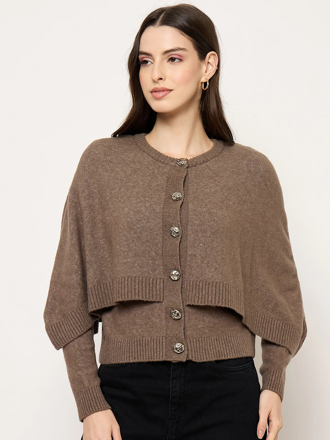 Madame Brown Embellished Sweater