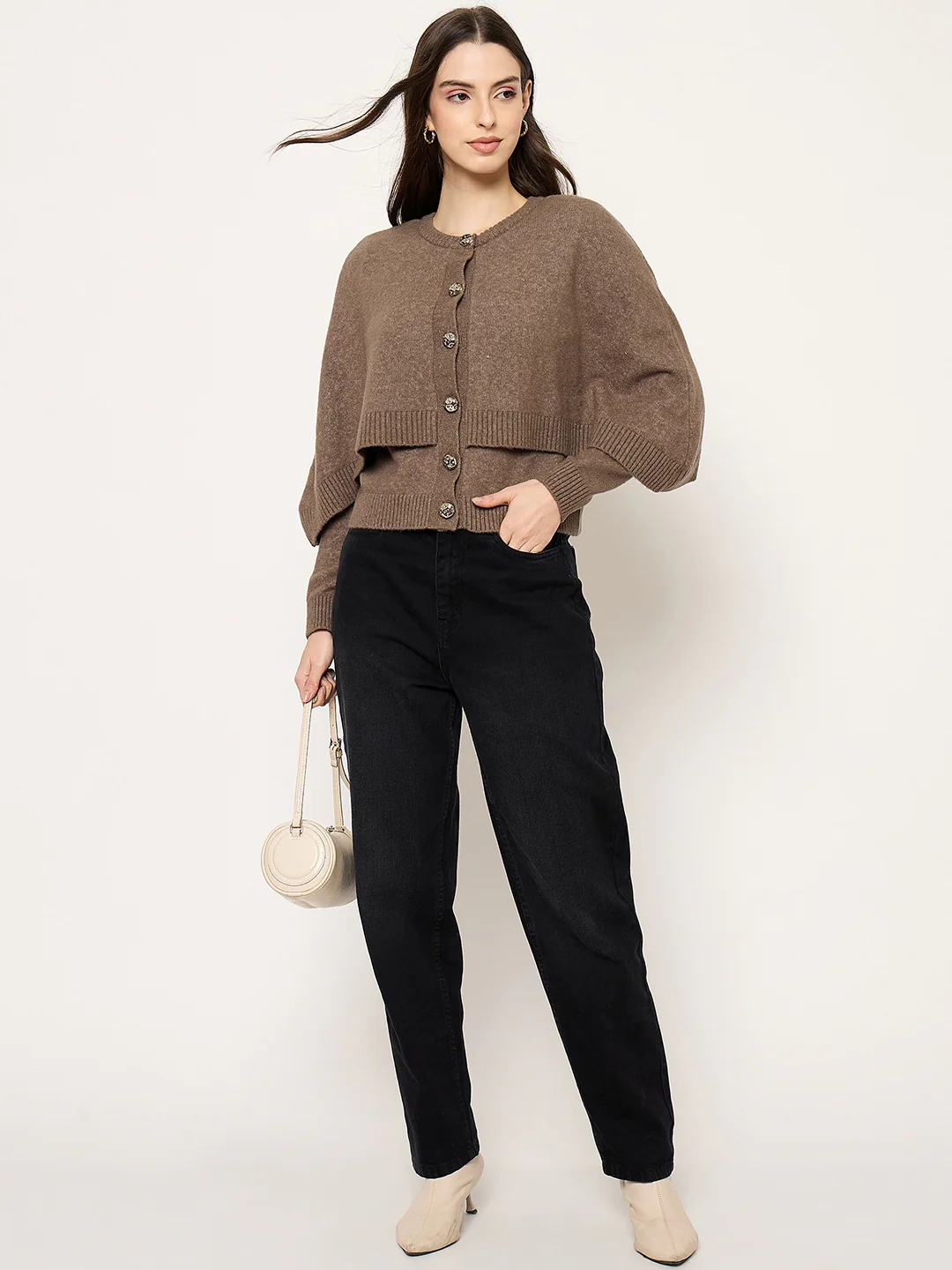 Madame Brown Embellished Sweater - Image 3