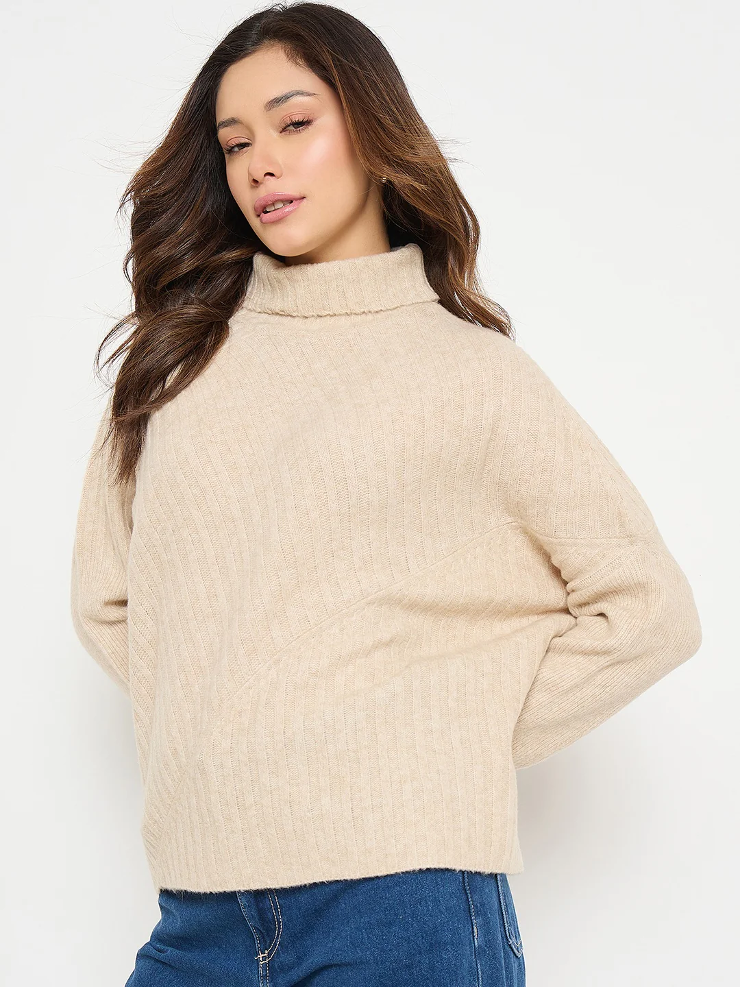 madame Mock Neck Fit and Flare Sweater - Image 5