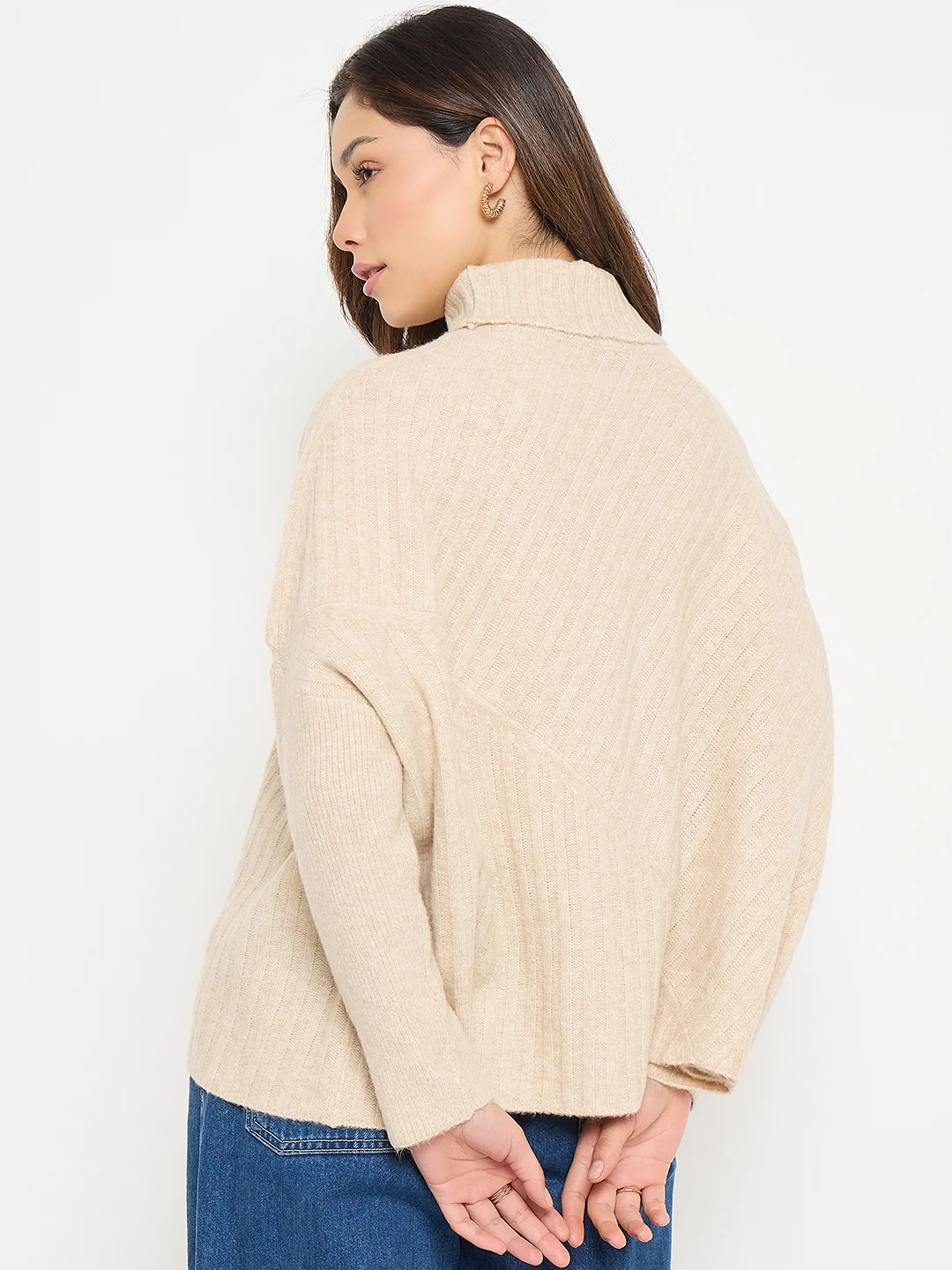 madame Mock Neck Fit and Flare Sweater - Image 6