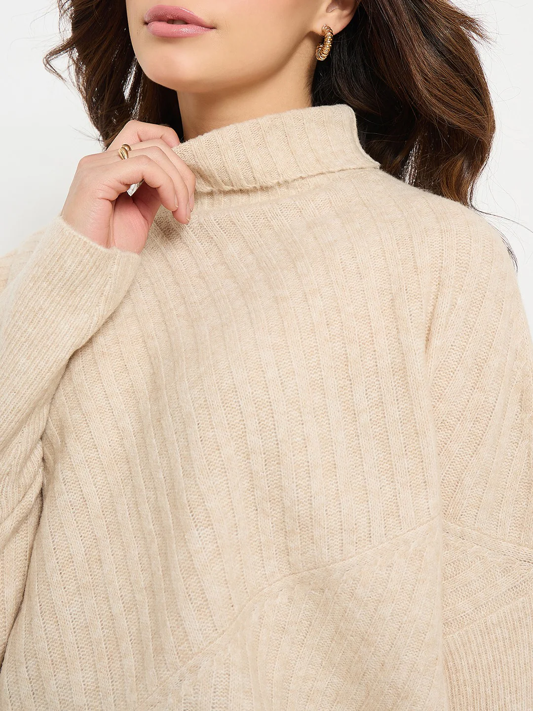 madame Mock Neck Fit and Flare Sweater - Image 7