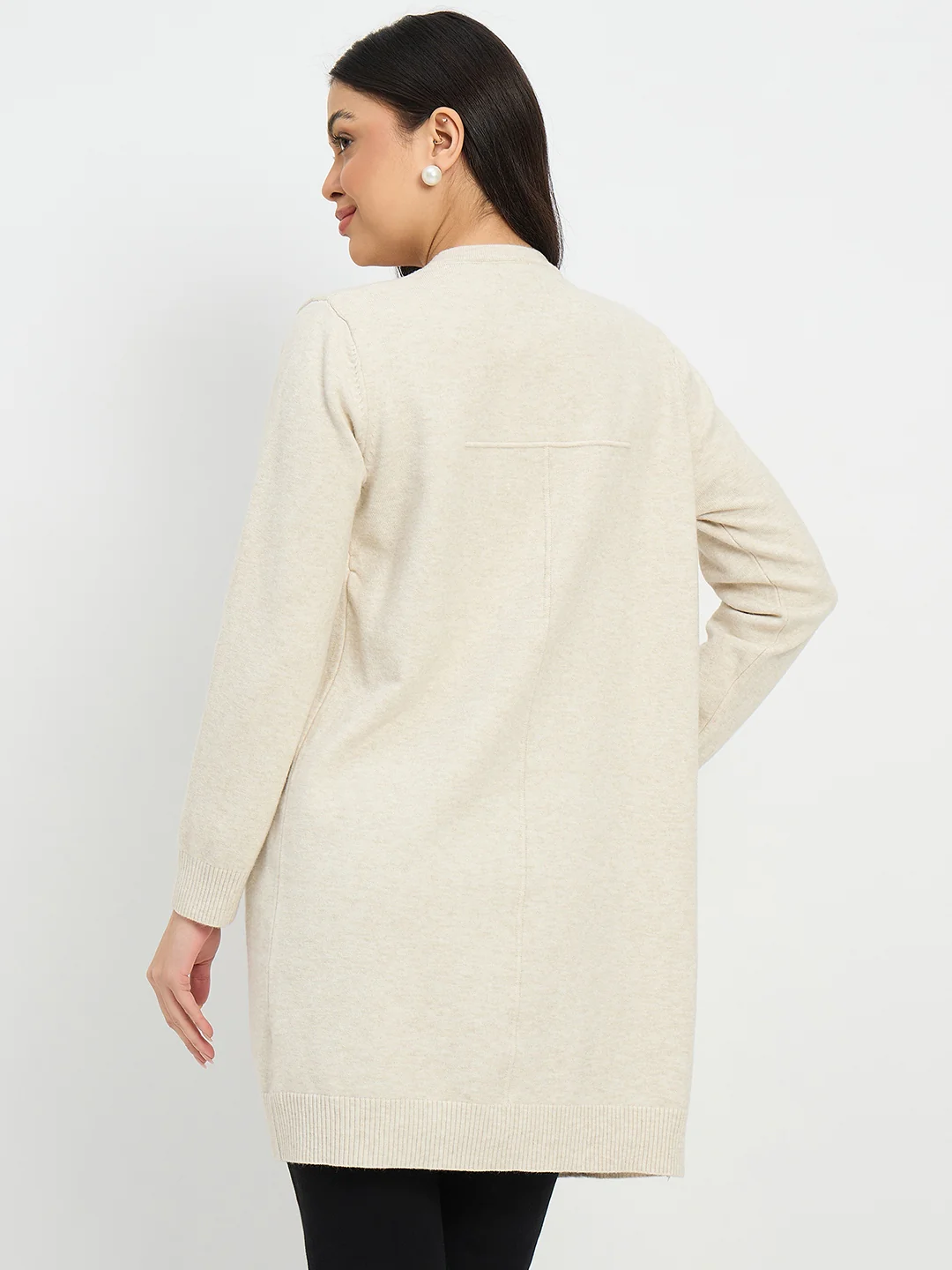 Madame Beige Knit Long Shrug - Image 6