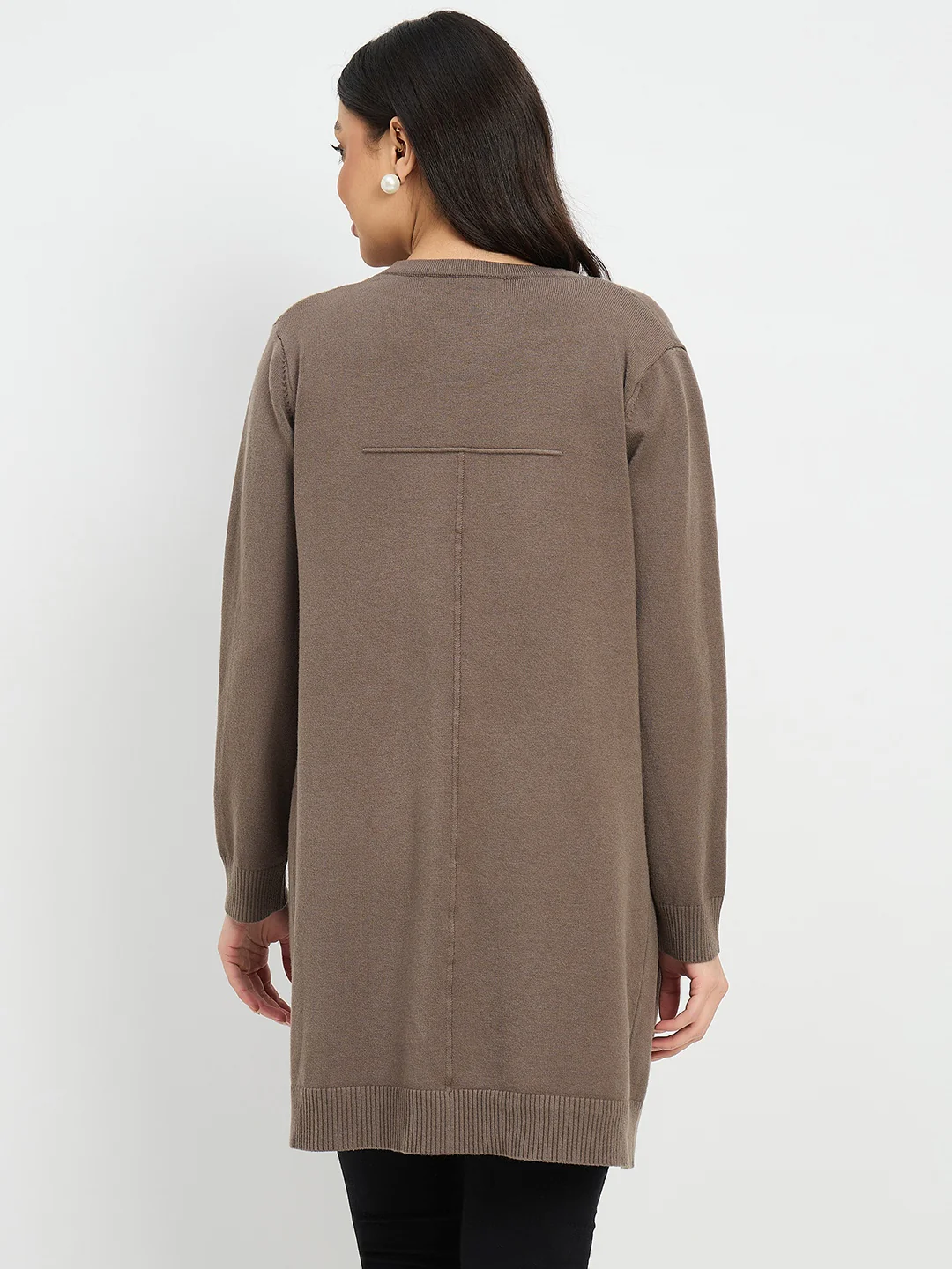 Madame Brown Knit Long Shrug - Image 6