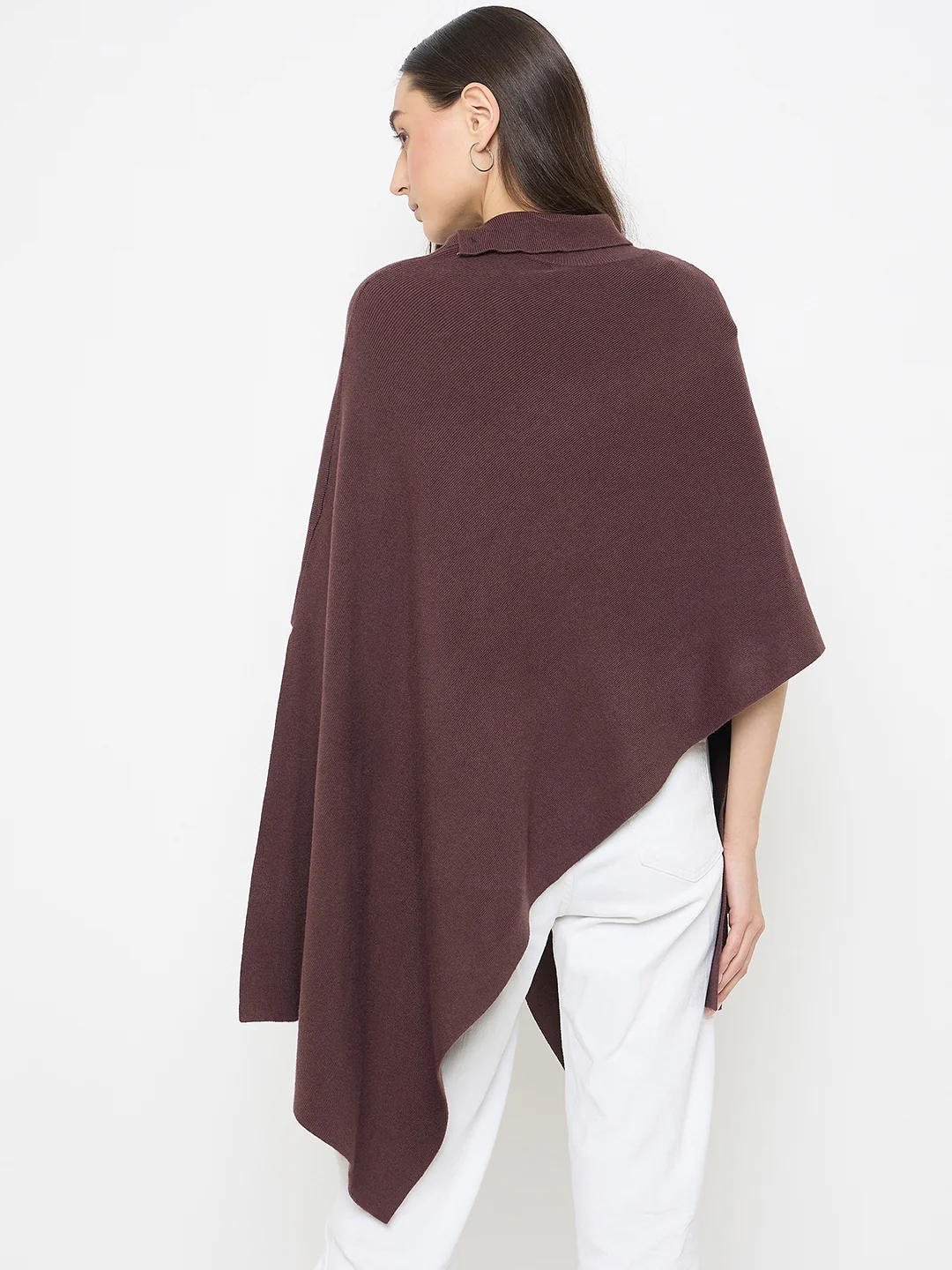 Madame High Neck Pullover Brown Shrug - Image 6