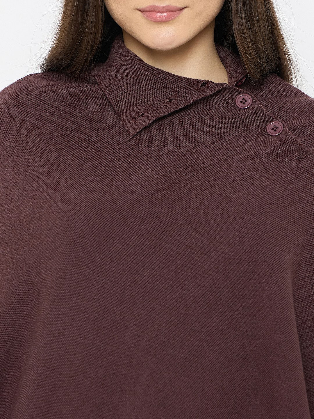 Madame High Neck Pullover Brown Shrug - Image 7