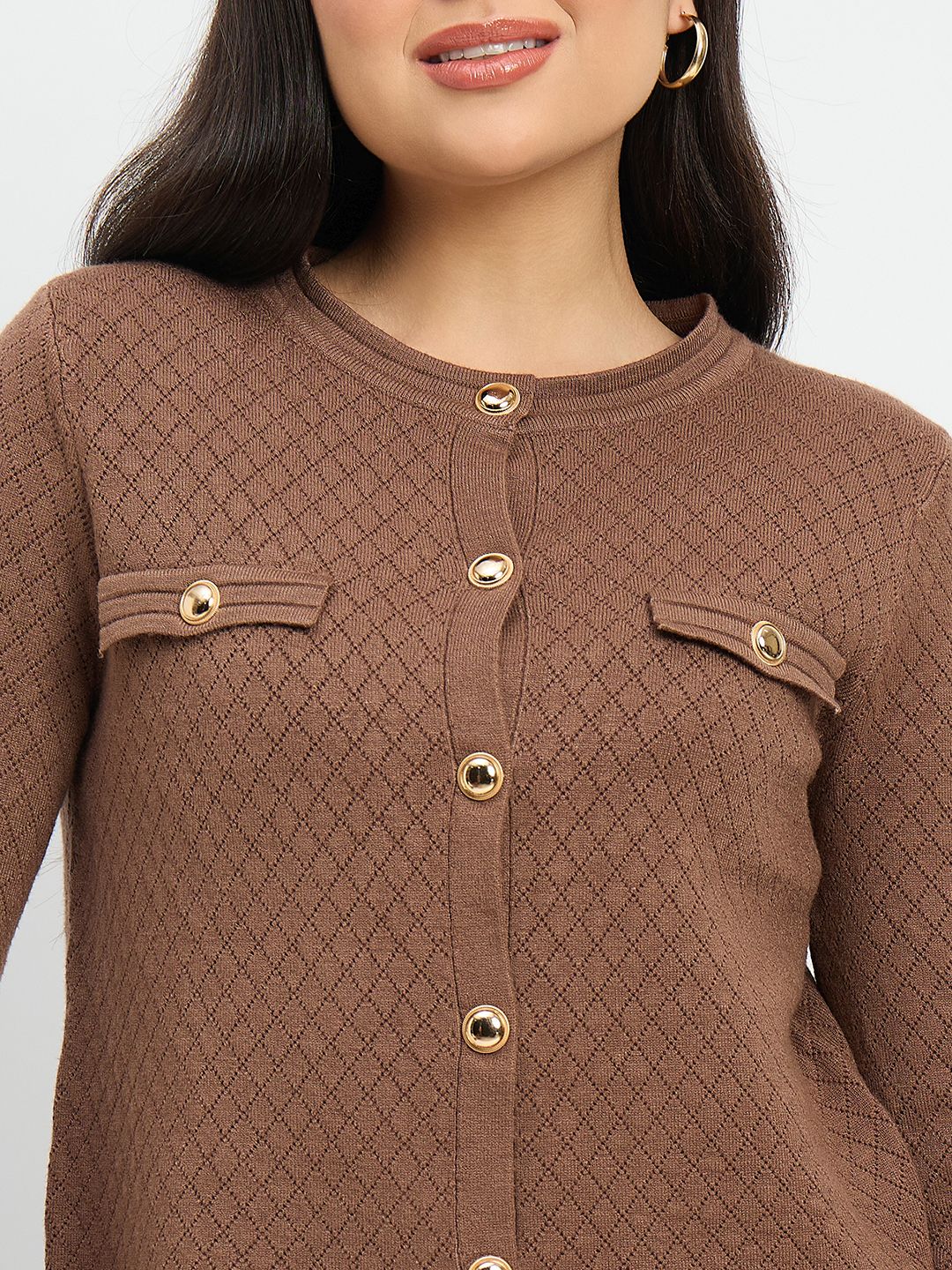 Madame Round Neck Cardigan and Trousers Co-ord Set - Image 8