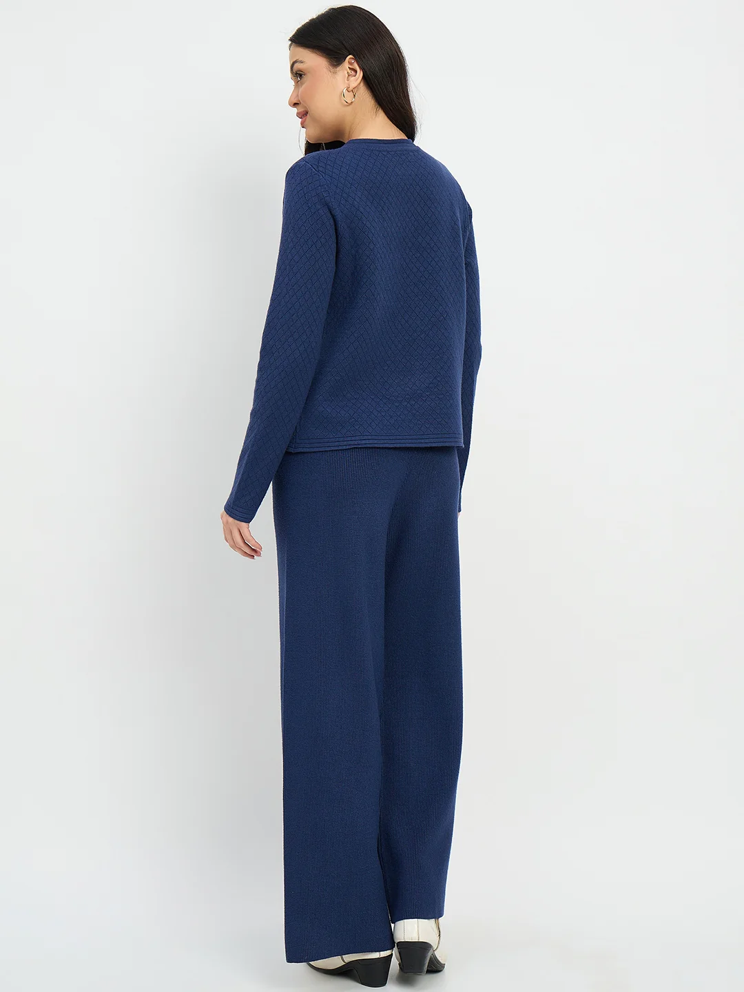 Madame Round Neck Cardigan and Trousers Co-ord Set - Image 6