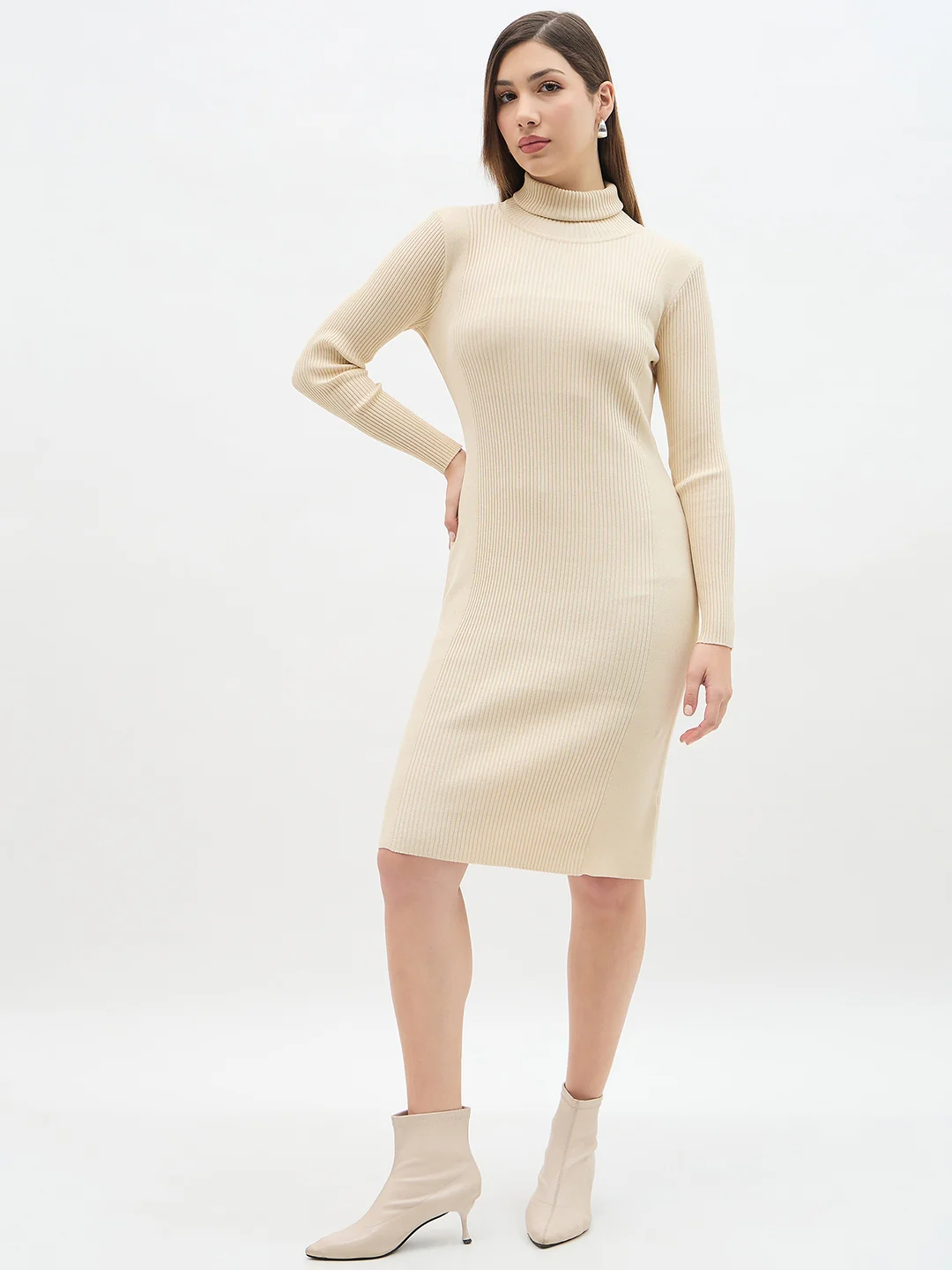 Madame Olive Green Bodycon Sweater and Shrug - Image 7