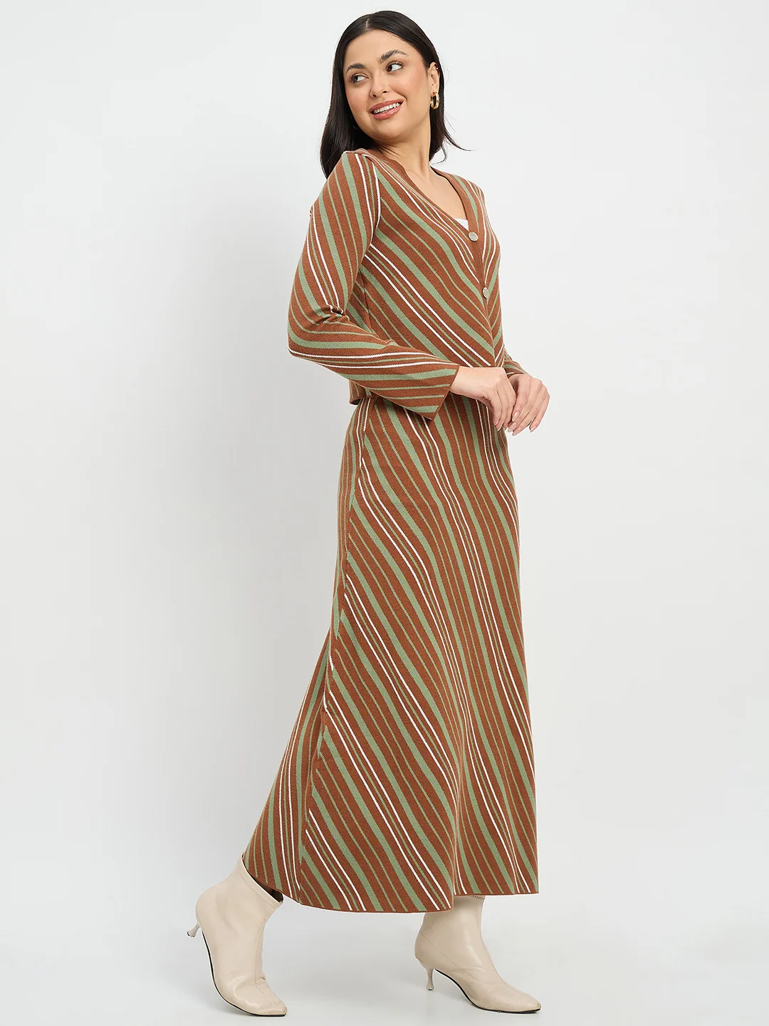 Madame Striped Cardigan and Skirt Co-ord Set - Image 4