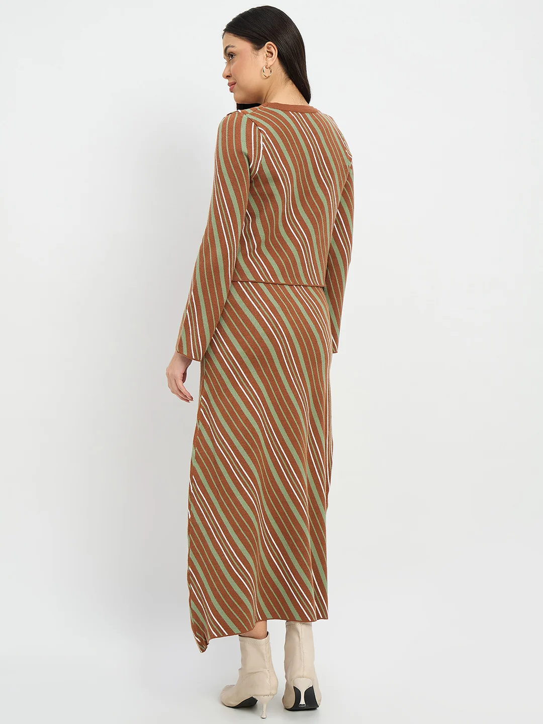 Madame Striped Cardigan and Skirt Co-ord Set - Image 6